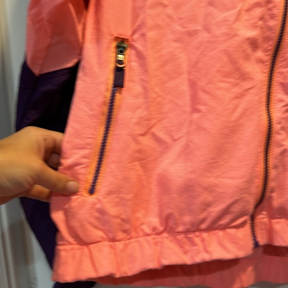 Vintage 80s Nike Aqua Gear Neon Orange Windbreaker Jacket XL - Picture 4 of 8